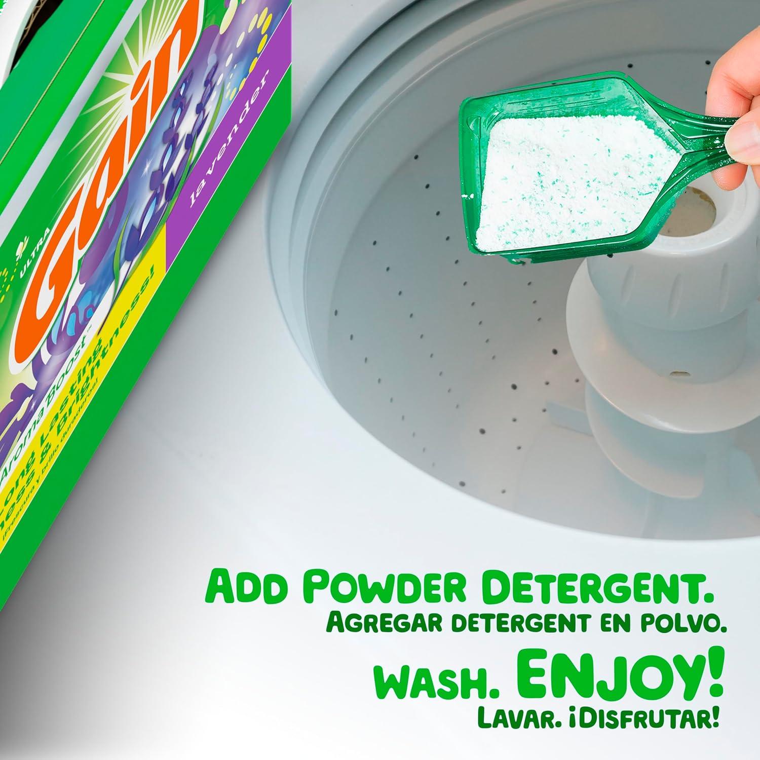 imageGain Powder Laundry Detergent Lavender Scent 133 Loads 123 OZ123 Ounce Pack of 1