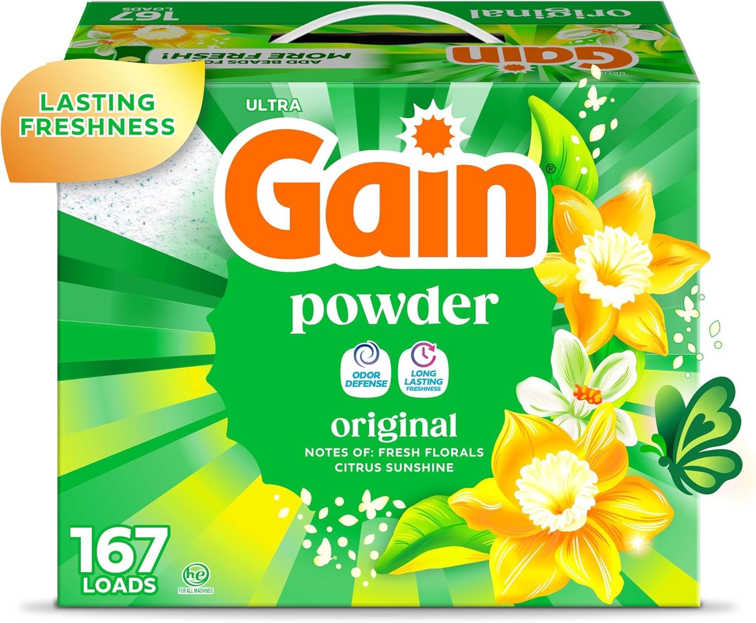 imageGain Powder Laundry Detergent Original Scent 133 Loads 123 OZOriginal Scent
