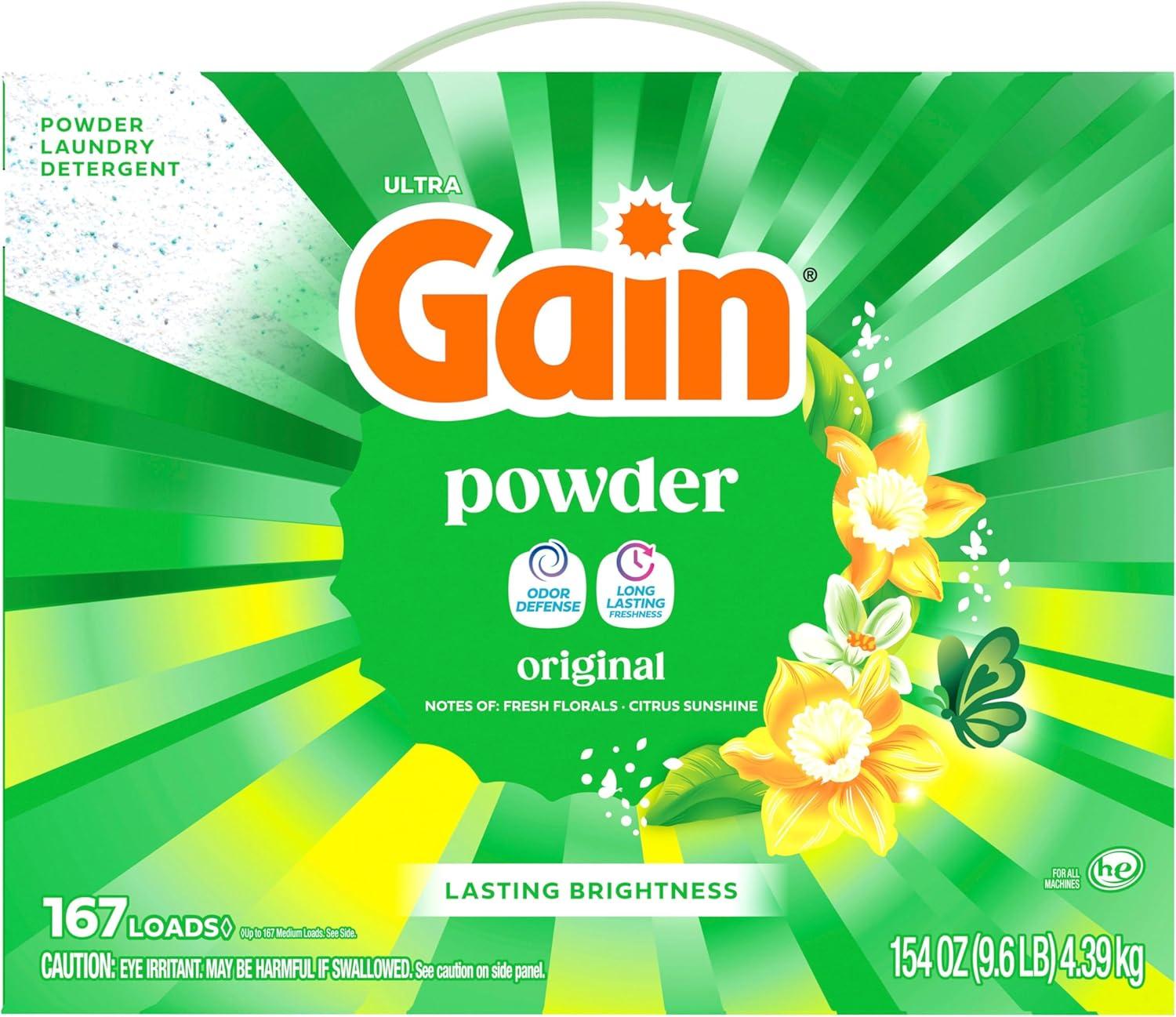 imageGain Powder Laundry Detergent Original Scent 133 Loads 123 OZOriginal Scent