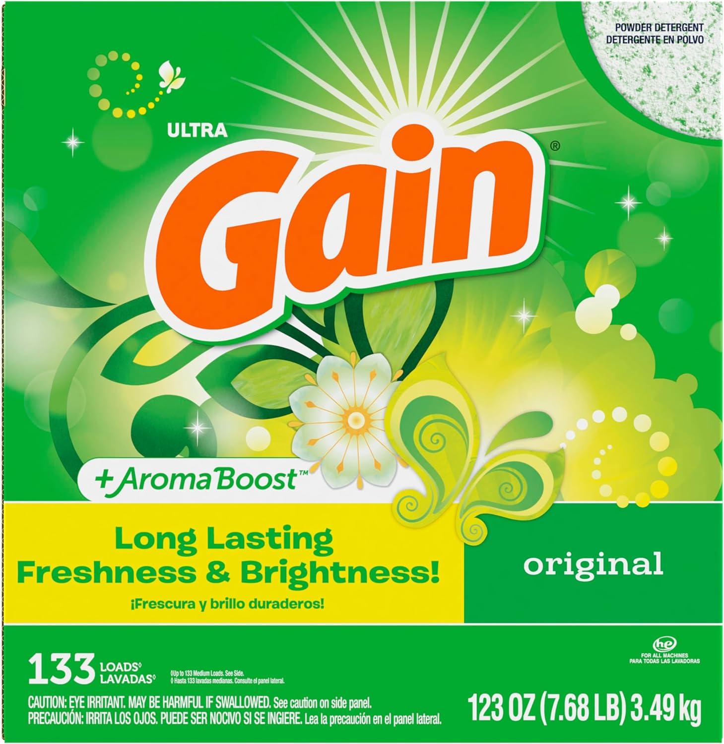 imageGain Powder Laundry Detergent Original Scent 133 Loads 123 OZOriginal Scent