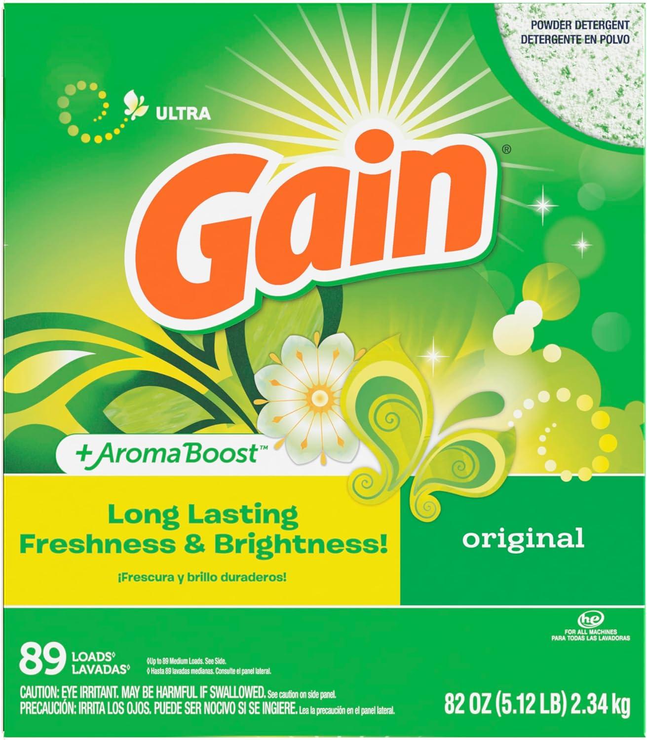 imageGain Powder Laundry Detergent Original Scent 133 Loads 123 OZOriginal Scent