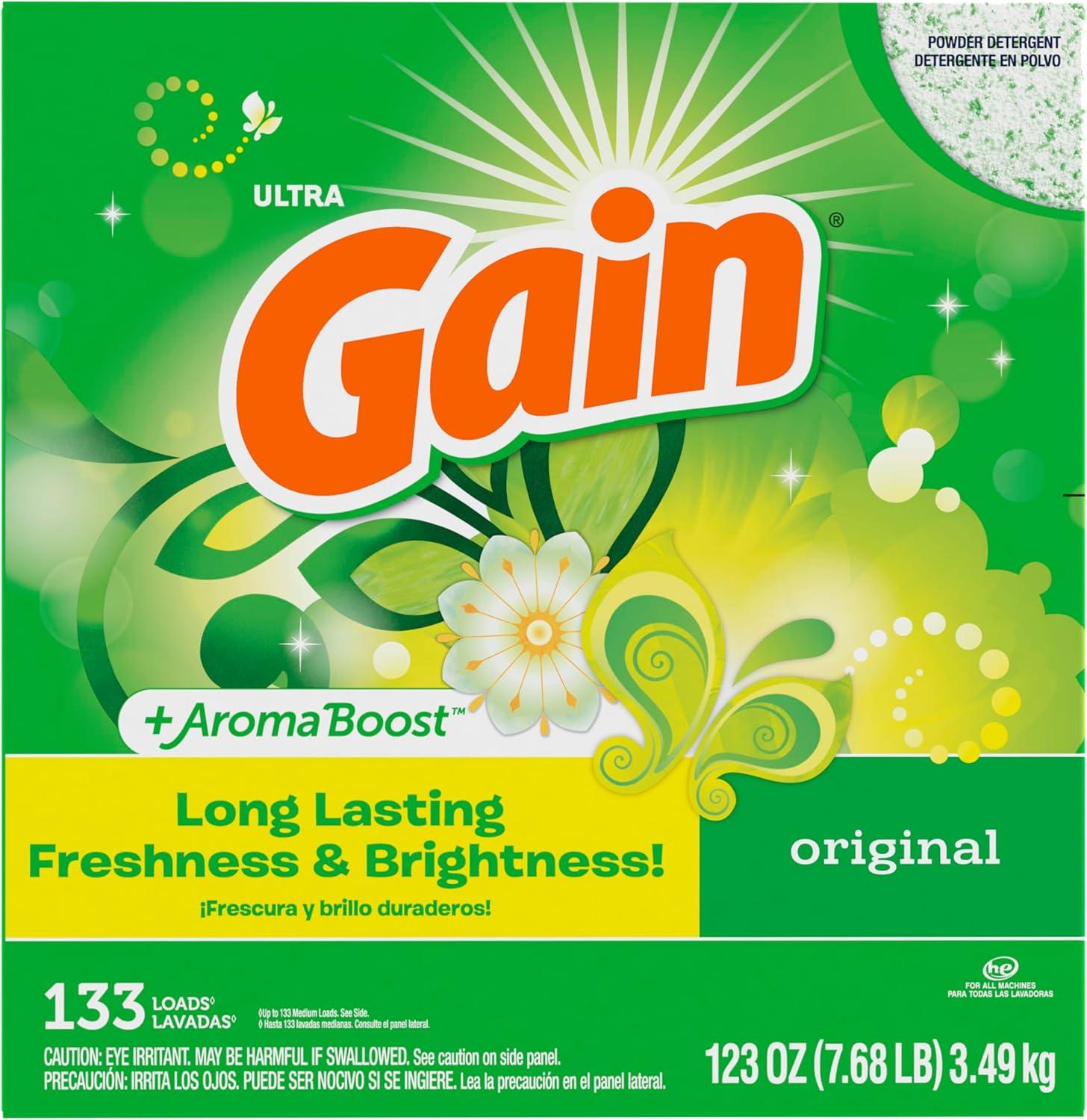 imageGain Powder Laundry Detergent Original Scent 133 Loads 123 OZOriginal Scent