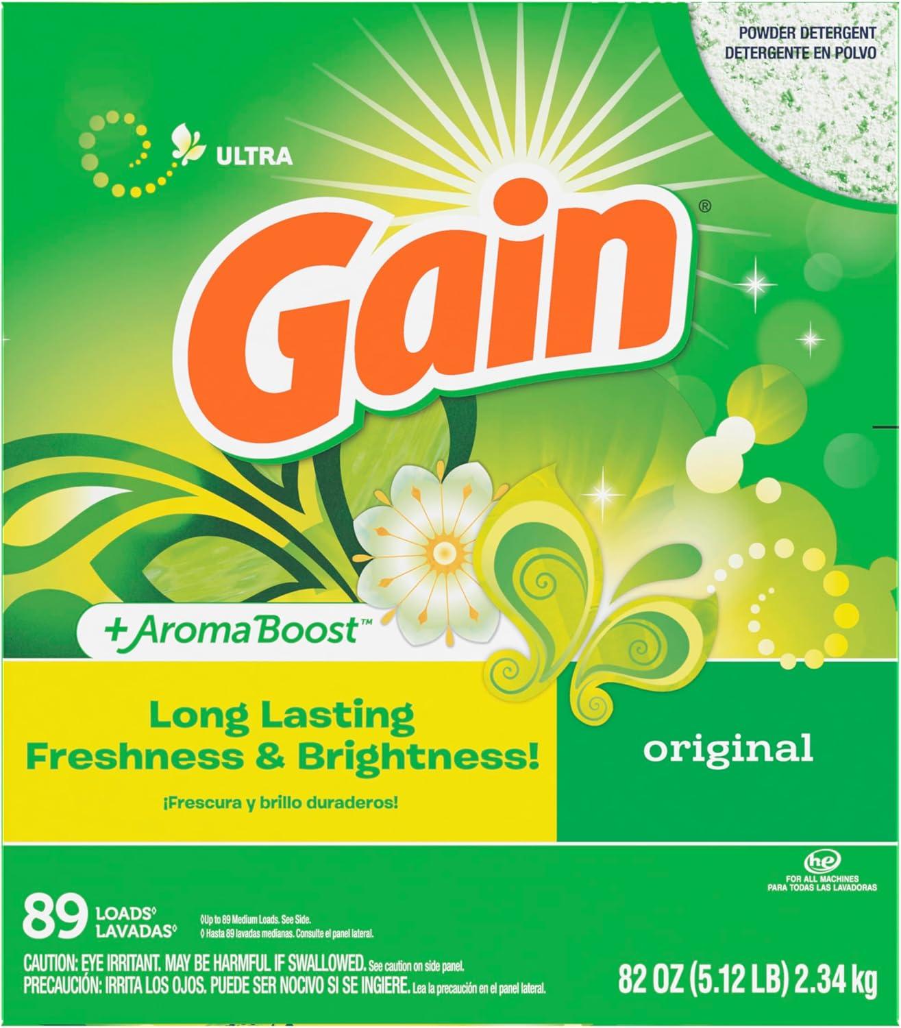 imageGain Powder Laundry Detergent Original Scent 133 Loads 123 OZOriginal Scent