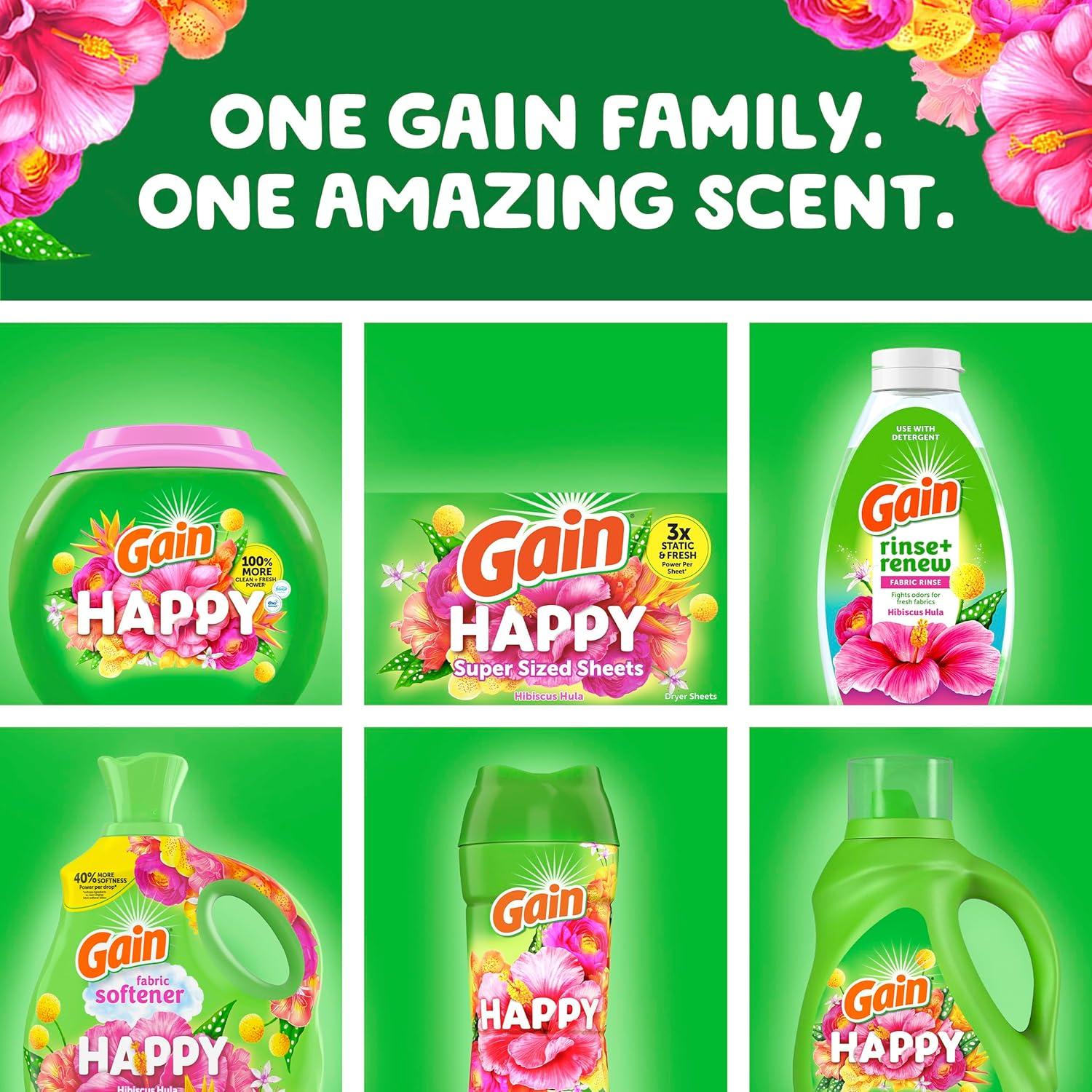 imageGain Super Sized Dryer Sheets Laundry Fabric Softener Happy 130 Count
