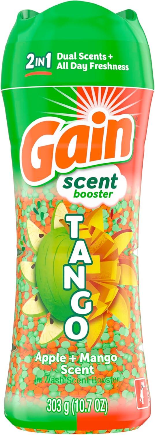 imageGain Tango 2in1 Laundry Scent Booster Beads Apple and Mango Scent 211 OZ Laundry Beads with Dual Scents Plus All Day FreshnessApple Mango Tango