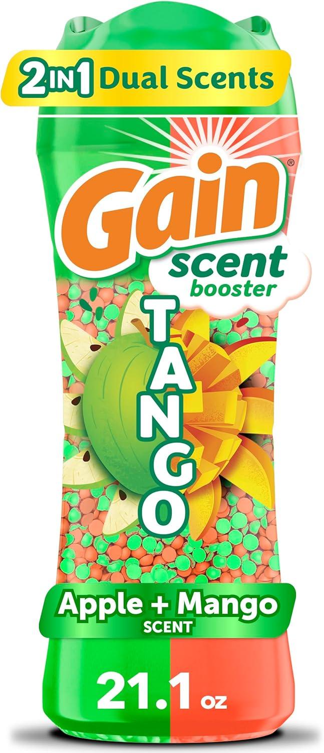 imageGain Tango 2in1 Laundry Scent Booster Beads Apple and Mango Scent 211 OZ Laundry Beads with Dual Scents Plus All Day FreshnessApple Mango Tango