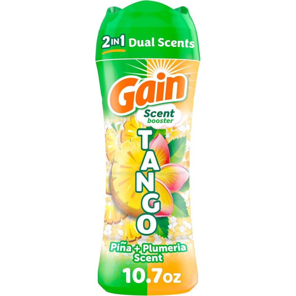 imageGain Tango 2in1 Laundry Scent Booster Beads Pia and Plumeria Scent 107 oz Laundry Beads with Dual Scents Plus All Day FreshnessPia Plumeria