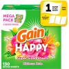 imageGain Super Sized Dryer Sheets Laundry Fabric Softener Happy 130 Count