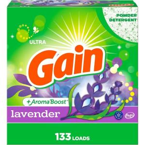 Gain Powder Laundry Detergent, Lavender Scent, 133 Loads, 123 OZ(123 Ounce (Pack of 1))