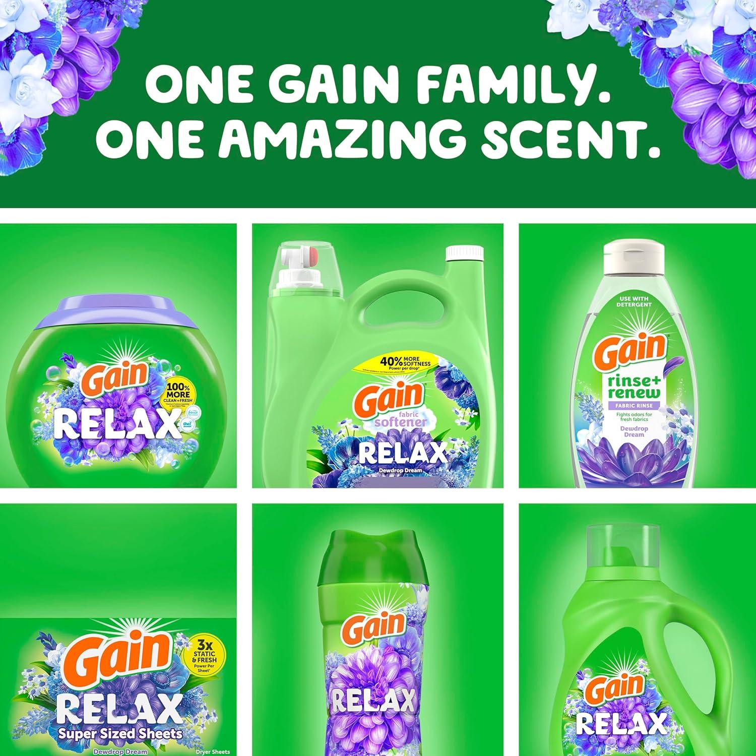 imageGain Liquid Fabric Softener Fabric Conditioner Relax 127 fl oz 188 Loads