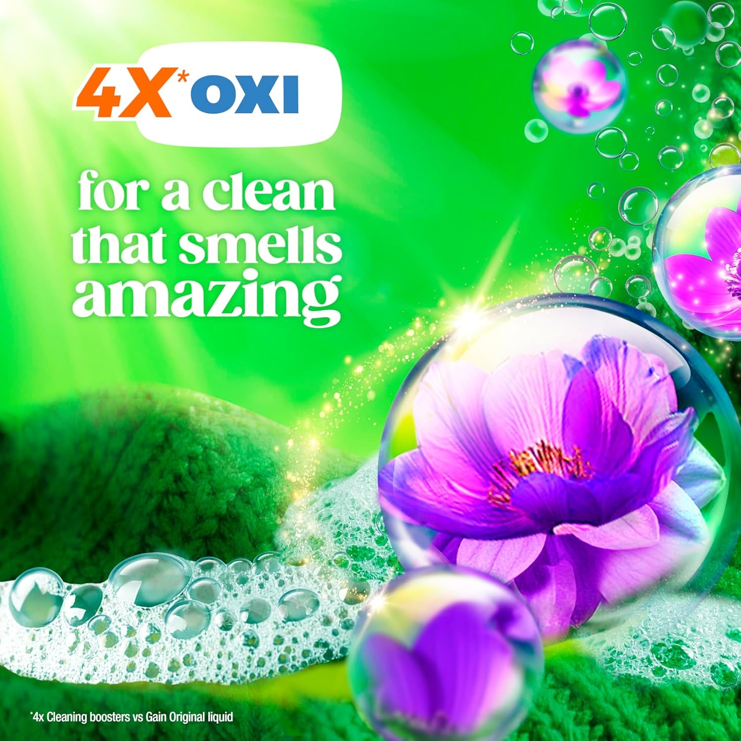 imageGain Plus Flings Liquid Laundry Detergent Pods Gains Best Clean AllInOne Pacs Moonlight Breeze Scent 45 Count