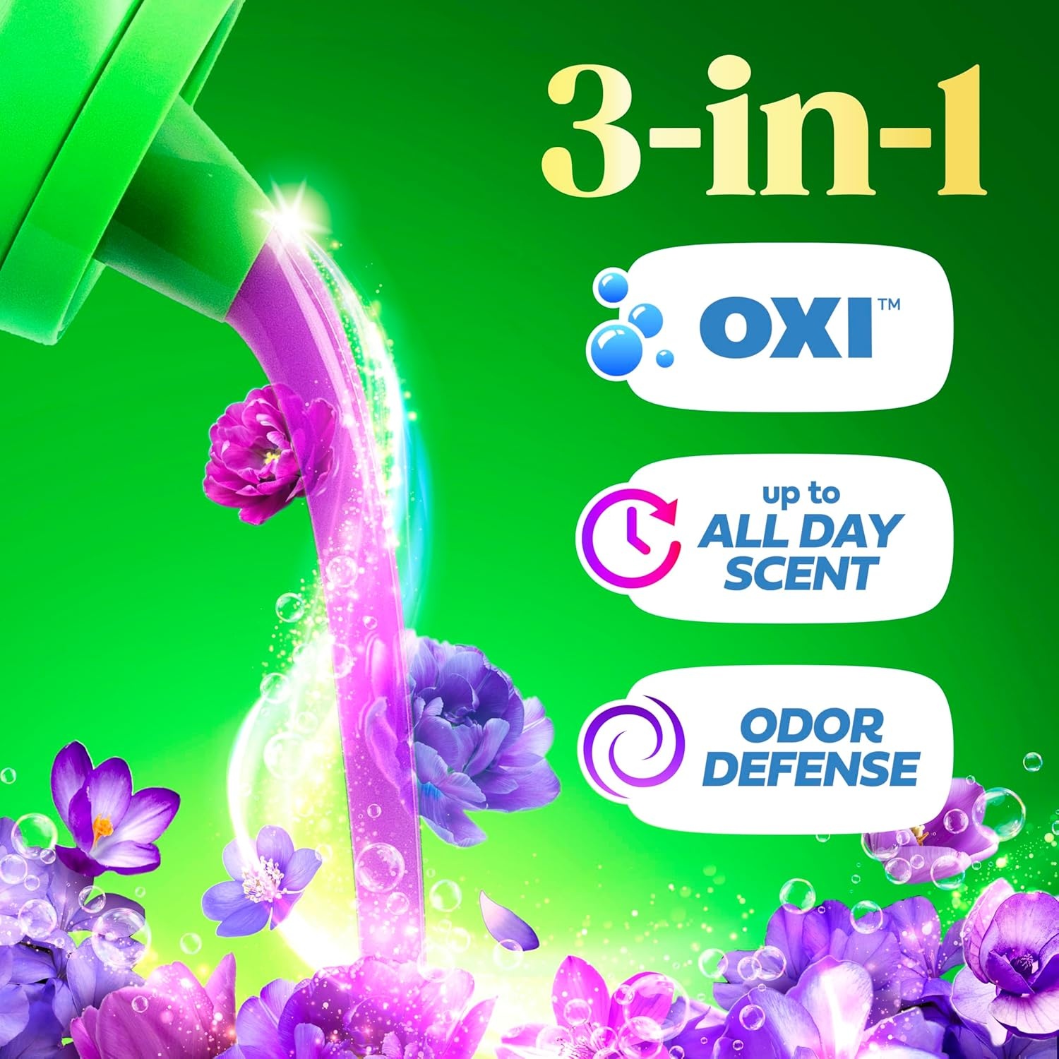 imageGain Plus Liquid Laundry Detergent Cleaner Fresher Now with Oxi Moonlight Breeze Scent 99 fl oz 75 Loads170 Fl Oz Pack of 1