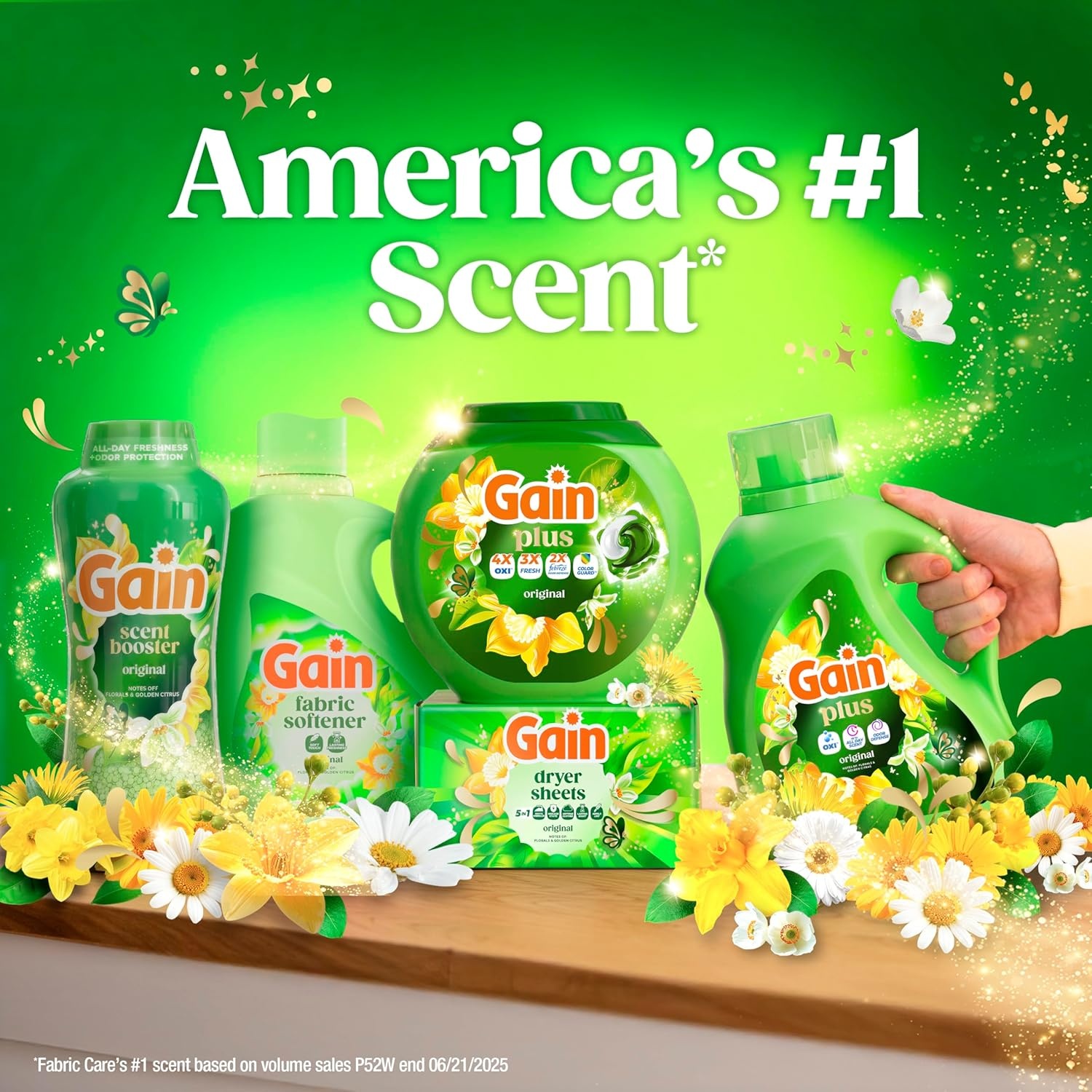 imageGain Plus Liquid Laundry Detergent Cleaner Fresher Now with Oxi Original Scent 170 fl oz 129 Loads99 Fl Oz Pack of 1