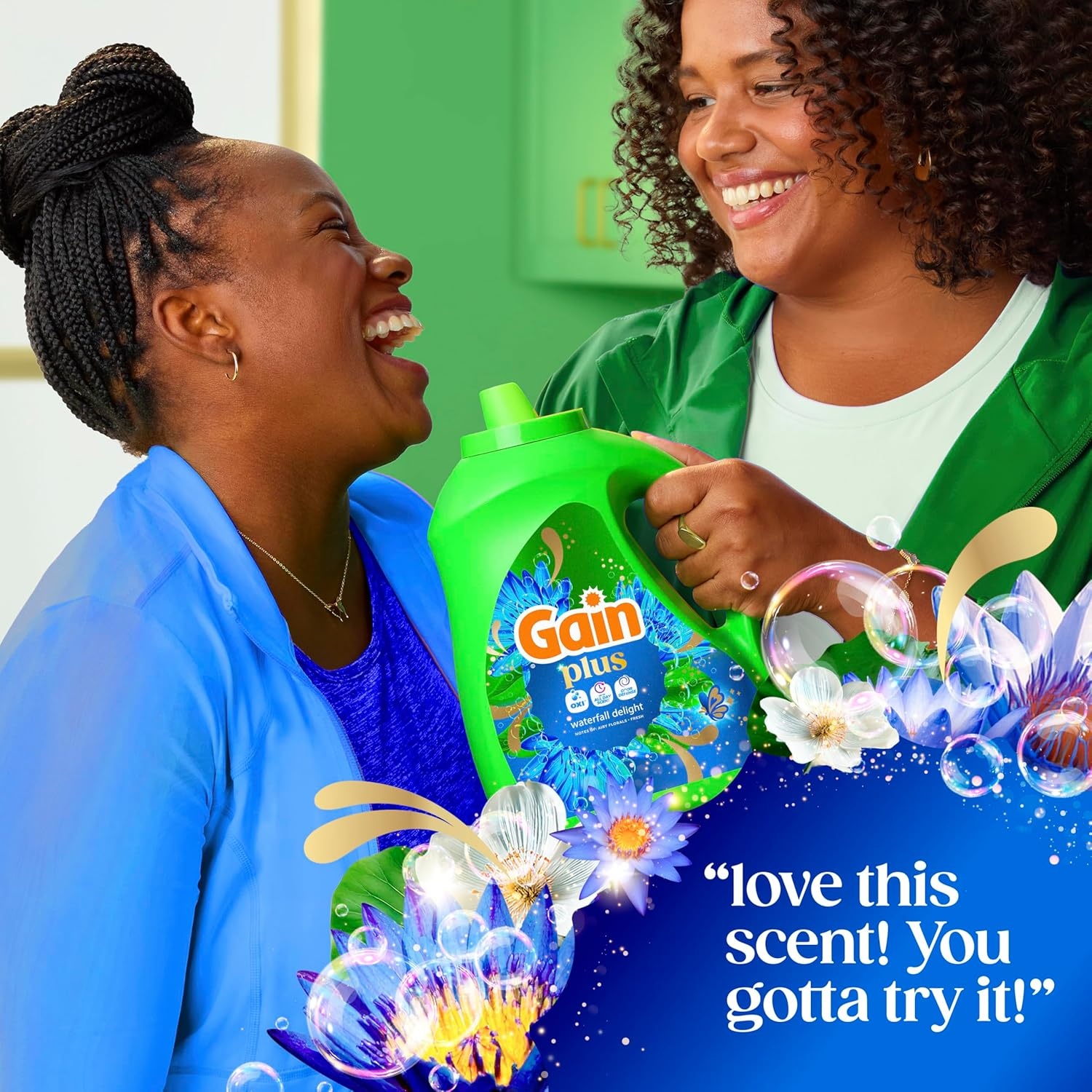 imageGain Plus Liquid Laundry Detergent Cleaner Fresher Now with Oxi Waterfall Delight Scent 170 fl oz 129 Loads99 Fl Oz Pack of 1