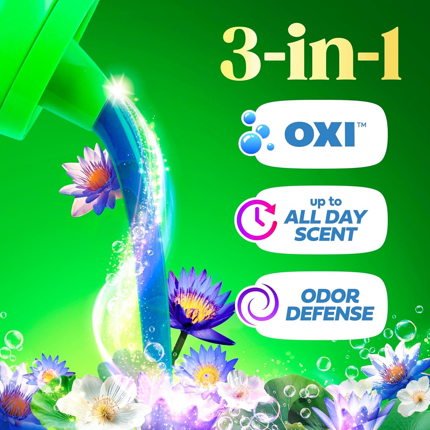 imageGain Plus Liquid Laundry Detergent Cleaner Fresher Now with Oxi Waterfall Delight Scent 170 fl oz 129 Loads99 Fl Oz Pack of 1