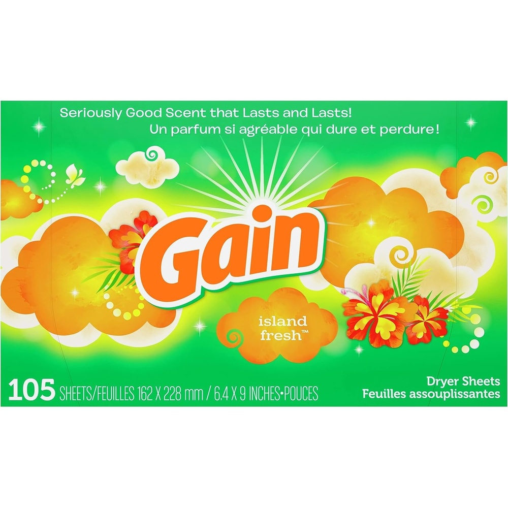 image:imageGain Fabric Softener Dryer Sheets Island Fresh Scent 105 count105 Count Pack of 1